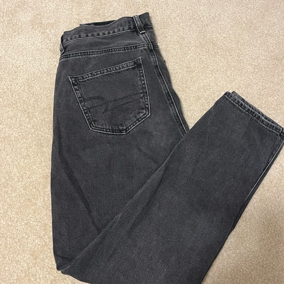 Loose warn black high waisted jeans - Picture 1 of 4